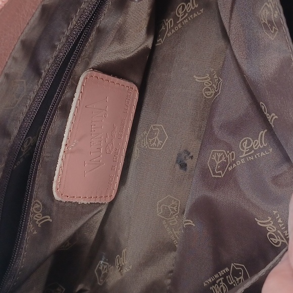 Valentina Italian leather dusty rose handbag - Picture 6 of 6